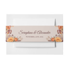 秋水色素朴フローラ結婚 招待状ベリーバンド