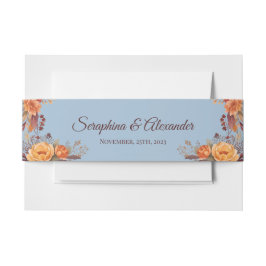 秋水色素朴フローラ結婚 招待状ベリーバンド