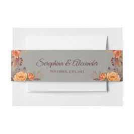 秋水色素朴フローラ結婚 招待状ベリーバンド