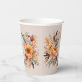 秋水色素朴フローラ結婚 紙コップ (右)