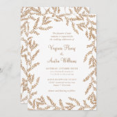 秋水葉色結婚の 招待状 (正面/裏面)