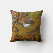 秋池と白鳥 クッション (裏面)