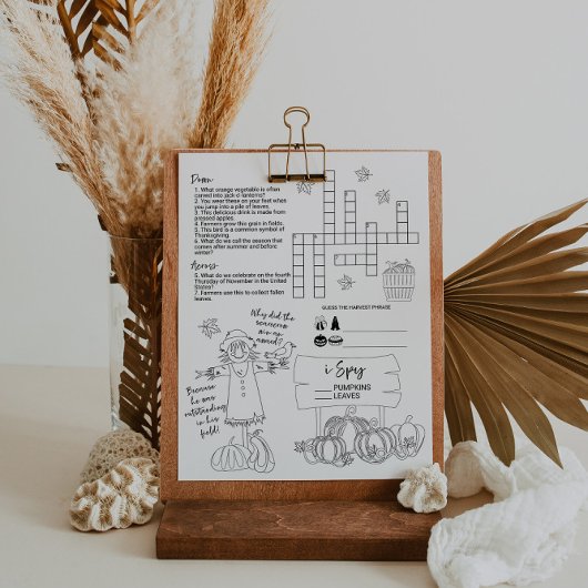 秋活動ワークシ子供へート チラシ