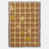 秋流れ付き葉ブランケット スローブランケット (正面縦)