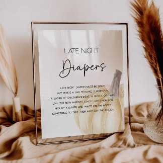 秋深夜おむつシャワーゲームポスター ポスター