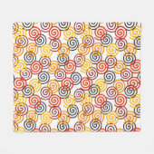 秋渦 フリースブランケット (正面(横))