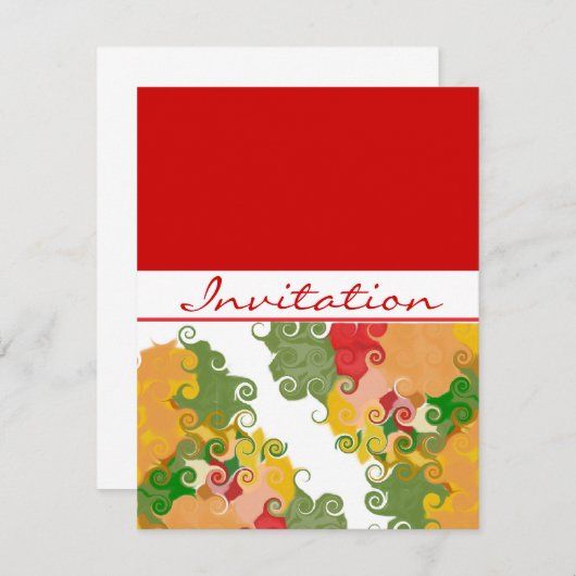 秋渦 招待状 (正面/裏面)