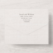 秋湖と森すべて1つの結婚式の招待 オールインワン招待状 (裏面)