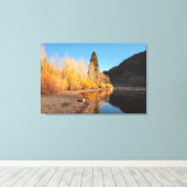 秋湖反射 キャンバスプリント (インサイチュ (ウッドフロア))