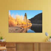 秋湖反射 キャンバスプリント (インサイチュ (リビング))