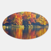秋湖 楕円形シール (正面)