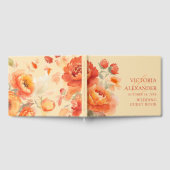 秋焼けオレンジ結婚フローラ ゲストブック (全面)