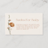 秋焼けオレンジ色のポピー本ベビー エンクロージャーカード (正面)