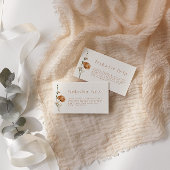 秋焼けオレンジ色のポピー本ベビー エンクロージャーカード