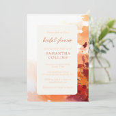 秋焼け赤モダンブライダルシャワー 招待状 (スタンド正面)