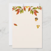 秋燃えたオレンジモダン色のスクリプト結婚式招待状 招待状 (裏面)