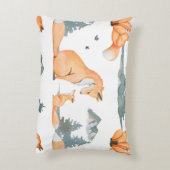 秋狐。手水絵を描色継ぎ目無し アクセントクッション (裏面(縦))