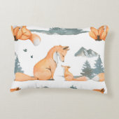 秋狐。手水絵を描色継ぎ目無し アクセントクッション (裏面)