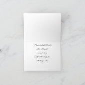 秋猫パーソナライズされた感謝挨拶 カード (内部)