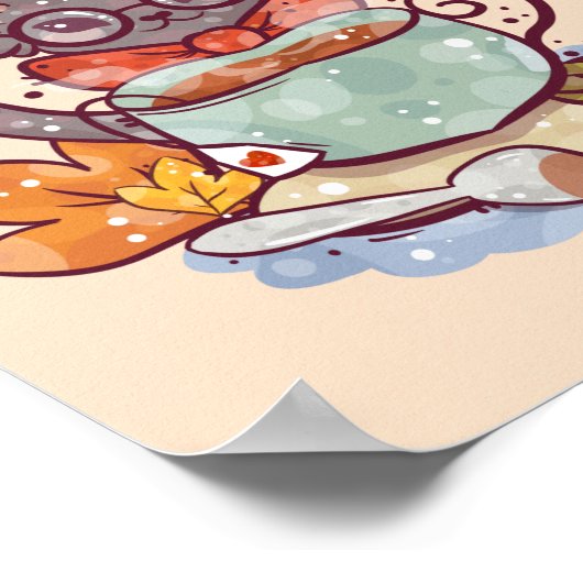 秋猫 ポスター (角)