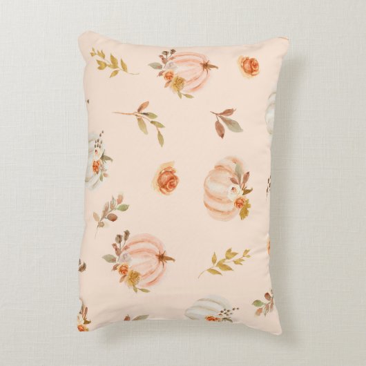 秋甘い小さなかぼちゃの最初の誕生日 アクセントクッション (裏面(縦))