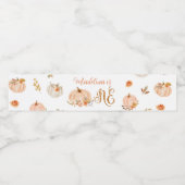 秋甘い小さなかぼちゃの最初の誕生日 ペットボトルラベル (シングルラベル)