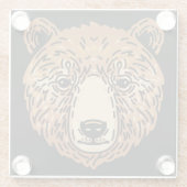 秋用のブラウンベア ガラスコースター (裏面)