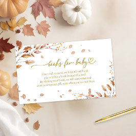秋用ベビーシャワー本 エンクロージャーカード