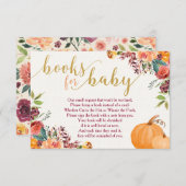 秋用ベビー図書、かぼちゃ書要求インサート エンクロージャーカード (正面/裏面)