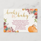 秋用ベビー図書、かぼちゃ書要求インサート エンクロージャーカード (正面)