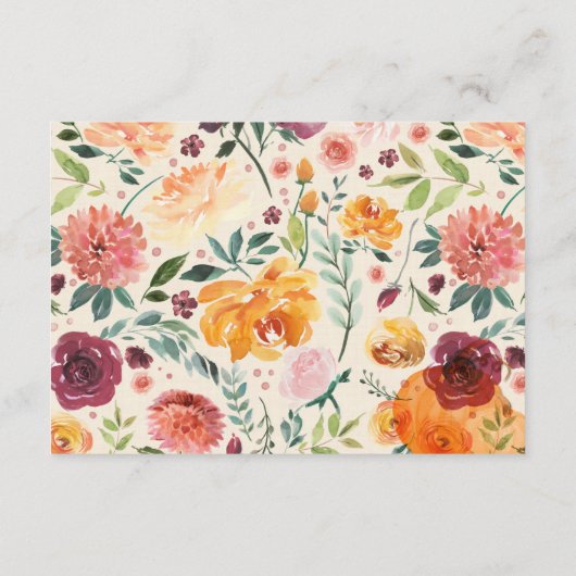 秋用ベビー図書、かぼちゃ書要求インサート エンクロージャーカード (裏面)