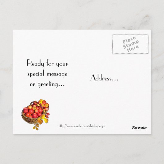 秋用野菜~はがき ポストカード (裏面)