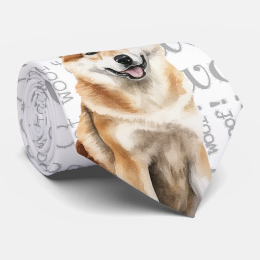 秋田おもしろいクリスマス犬の恋人 ネクタイ (ロール)