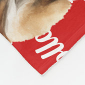 秋田おもしろい犬のクリスマスパターン（の模様が）ある フリースブランケット (角)