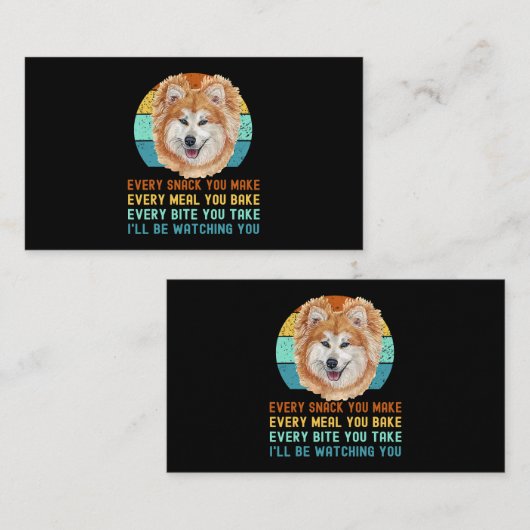 秋田おもしろい犬や熊イヌドッグおやつごと 名刺 (正面/裏面)