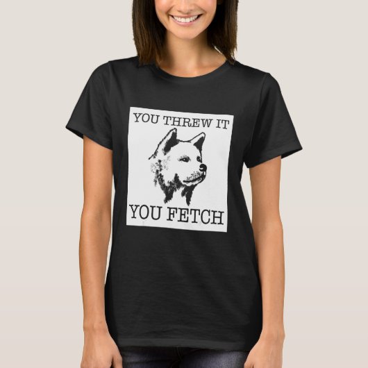 秋田おもしろい犬恋人ギフト Tシャツ (正面)