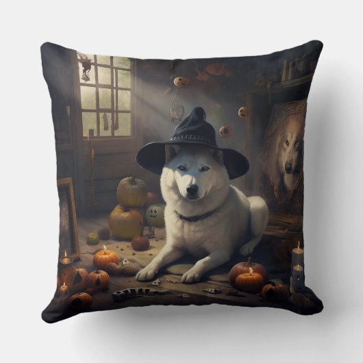 秋田かぼちゃハロウィーン怖 クッション (裏面)