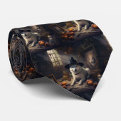 秋田かぼちゃハロウィーン怖 ネクタイ (ロール)