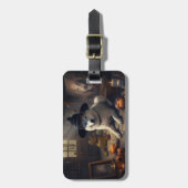 秋田かぼちゃハロウィーン怖 ラゲッジタグ (正面縦)