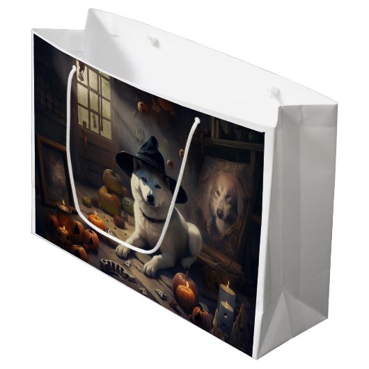 秋田かぼちゃハロウィーン怖 ラージペーパーバッグ (正面アングル)