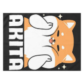 秋田かわいい犬のリビング |ギフト子供へパーティー テーブルクロス (正面(横))