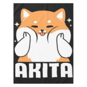 秋田かわいい犬のリビング |ギフト子供へパーティー テーブルクロス (正面)