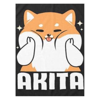 秋田かわいい犬のリビング |ギフト子供へパーティー テーブルクロス