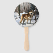 秋田が雪のクリスマスを過ごす ハンドファン (正面)