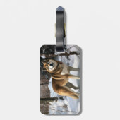 秋田が雪のクリスマスを過ごす ラゲッジタグ (裏面縦)