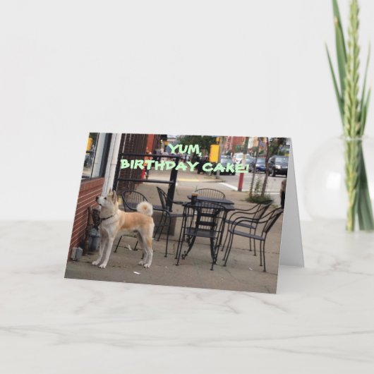 秋田さんは「お姉さん」におもしろい/ハッピーバースデー カード (正面)