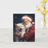 秋田とサンタクロースフェスティバルクリスマス カード (黄色い花)