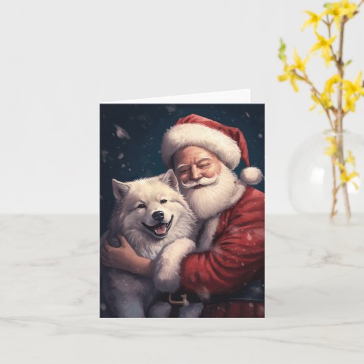 秋田とサンタクロースフェスティバルクリスマス カード (黄色い花)