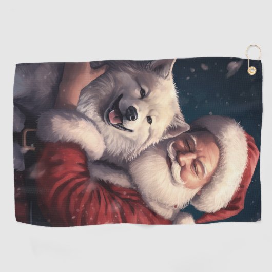 秋田とサンタクロースフェスティバルクリスマス ゴルフタオル (横)