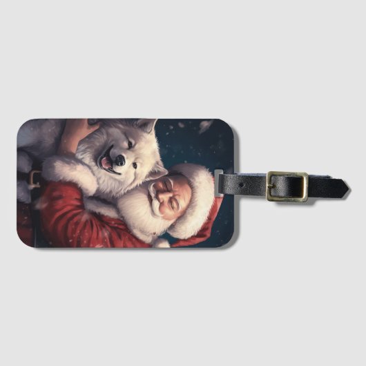 秋田とサンタクロースフェスティバルクリスマス ラゲッジタグ (正面横)